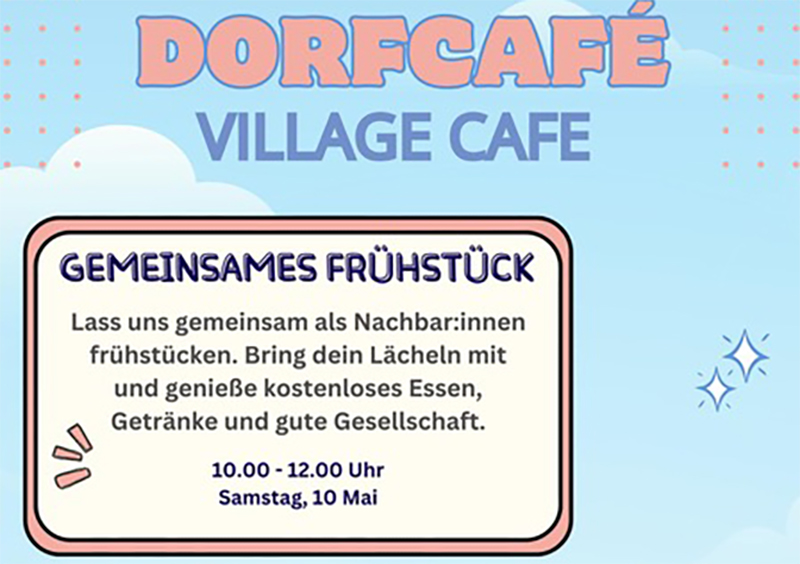 You are currently viewing Am 10. Mai 2025 eröffnet das „Dorfcafé“ im Germaniagarten
