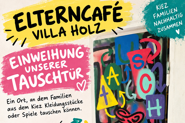 Read more about the article Einweihung der “Tauschtür” beim Eltern-Café in der “Villa Holz”